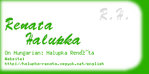 renata halupka business card